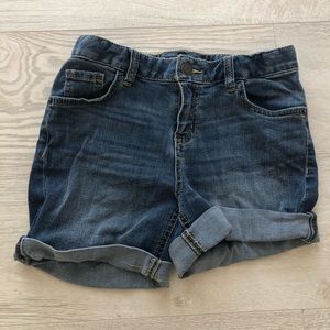 Dark blue mid waist shorts
